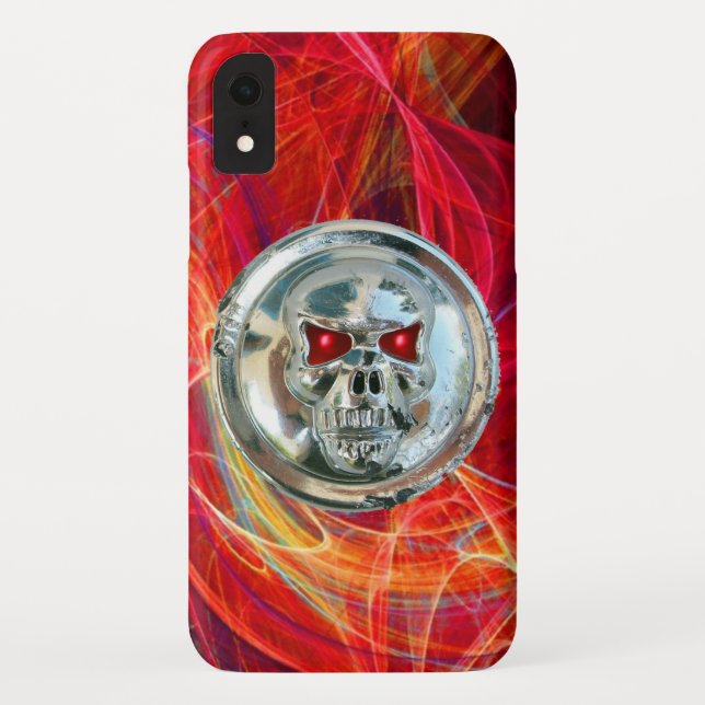 Coques Case-Mate iPhone RIDEAUX DE JUMEAUX, Frottes Fractales Rouges Jaune (Dos)