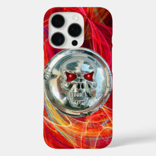 Coques iPhone 16 Pro RIDEAUX DE JUMEAUX, Frottes Fractales Rouges Jaune
