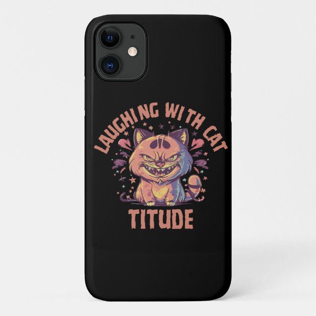 Coques Case-Mate iPhone Rire avec une attitude de chat (Dos)