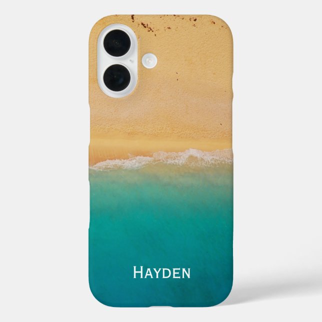 Coques Case-Mate iPhone Rivage vu d'en haut Personnalisé (Verso)