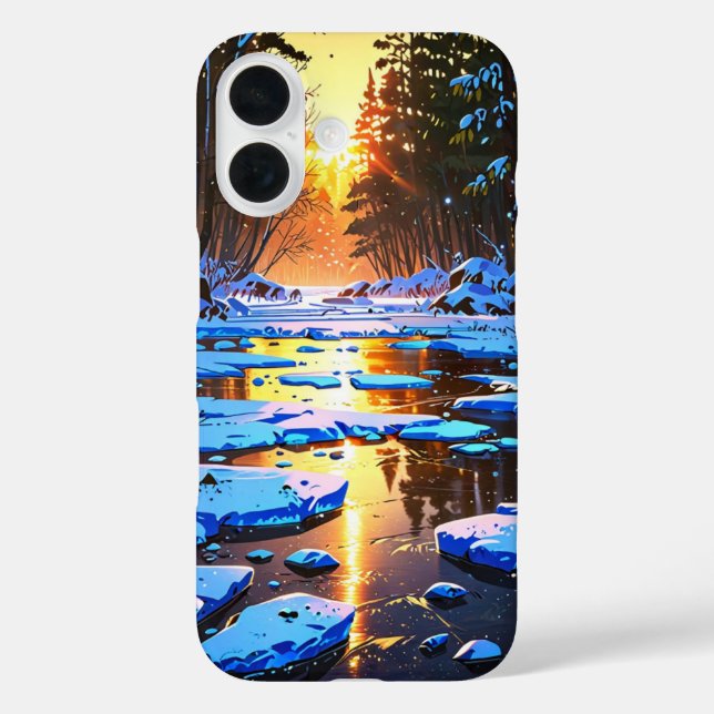 Coques Case-Mate iPhone Rivière d'hiver gelée (Verso)
