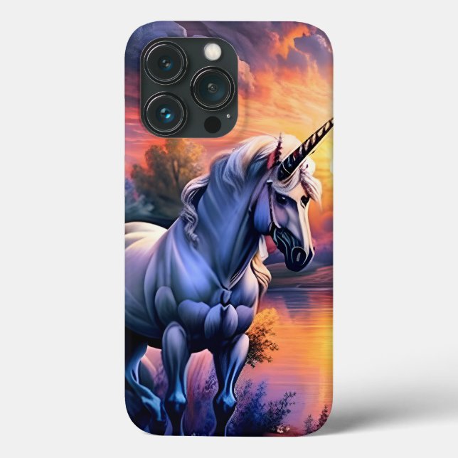 Coques Case-Mate iPhone Rivière du lac Sunset Licorne Sept (Verso)
