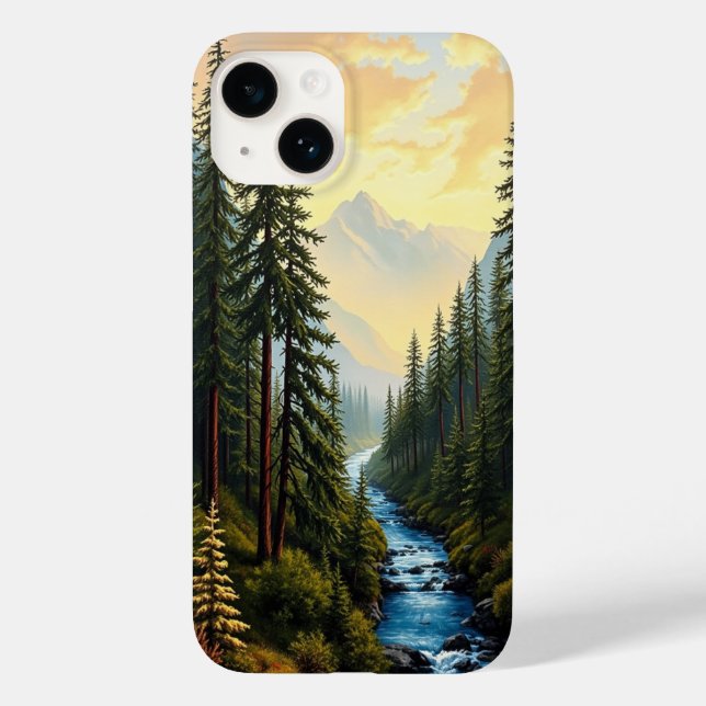 Coques Case-Mate iPhone Rivière Serene dans une forêt magnifique (Verso)