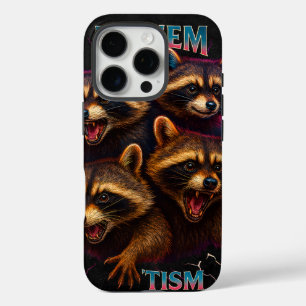 Coque iPhone 16 Pro Rizz Em avec le Tism Meme Autisme Drôle Raton lave