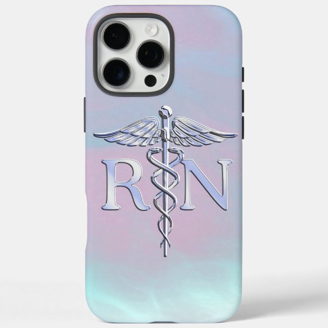Coques Case-Mate iPhone RN Caduceus Médicale Mère Pearl Décor (Verso)