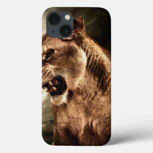 Case-Mate iPhone Case Roaring lioness against stormy sky