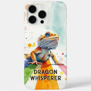 Coque iPhone 16 Pro Max Robe D'Aquarelle Colorée De Dragon Porté Vibrant