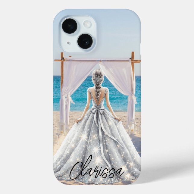 Coques Case-Mate iPhone Robe de mariée Jour de mariage Mariage à la plage  (Verso)