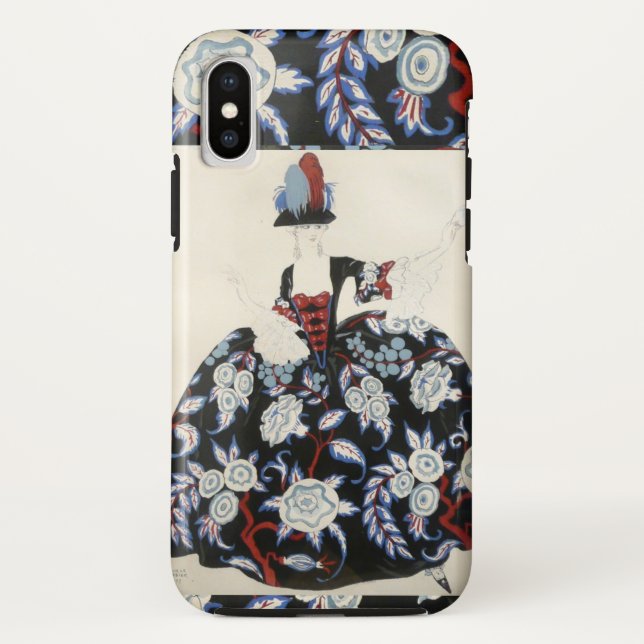 COQUES Case-Mate iPhone ROBE FLORALE ÉLÉGANTE À DAMES AVEC FLEURS BLANCHES (Dos)