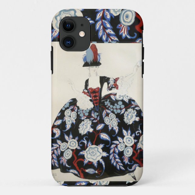 COQUES Case-Mate iPhone ROBE FLORALE ÉLÉGANTE À DAMES AVEC FLEURS BLANCHES (Dos)