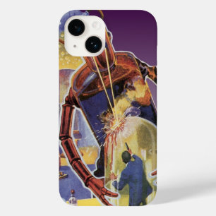 Coque Case-Mate iPhone Robot de science-fiction vintage avec les yeux de