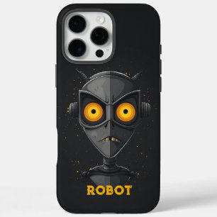 Coque iPhone 16 Pro Max Robot en colère Noir