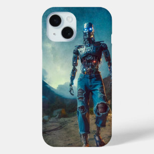 Coque Case-Mate iPhone Robot futuriste dans un paysage ancien