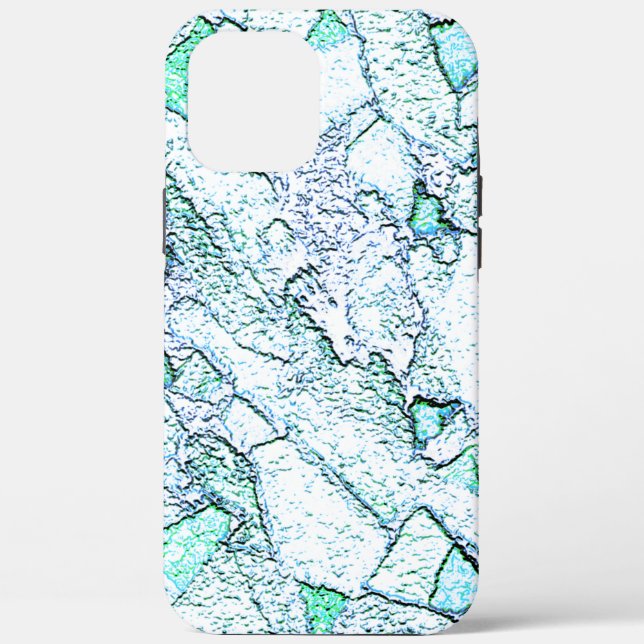 Coques Case-Mate iPhone Robuste comme pierre, dans un mélange de cyan et d (Verso)