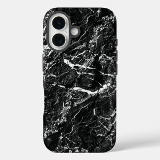 Coque Pour iPhone 16 Roche noire texture fausse nature surréaliste