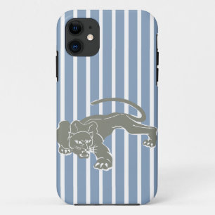 Case-Mate iPhone Case Rock Blue Safari Stripe avec Leopard