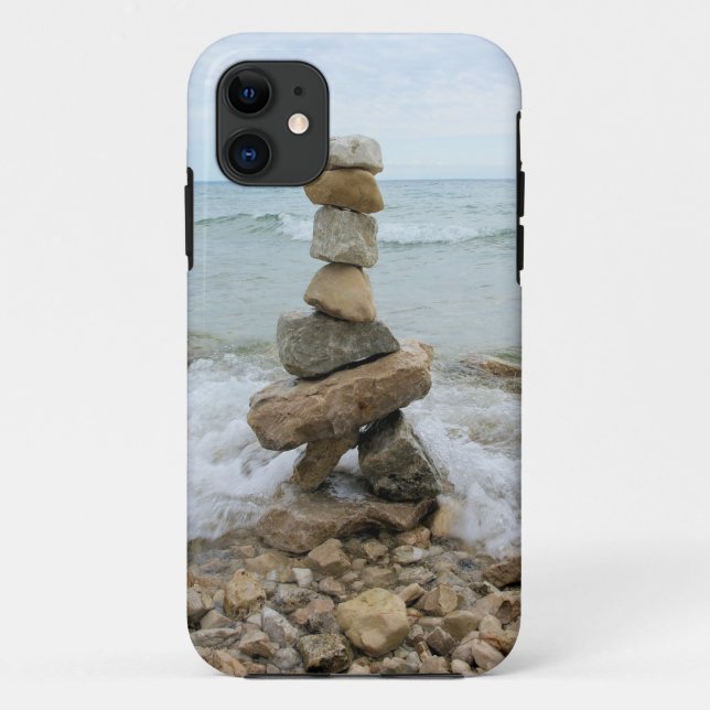 Coques Case-Mate iPhone Rock Cairn (Pilier) - Île Mackinac, Michigan (Dos)