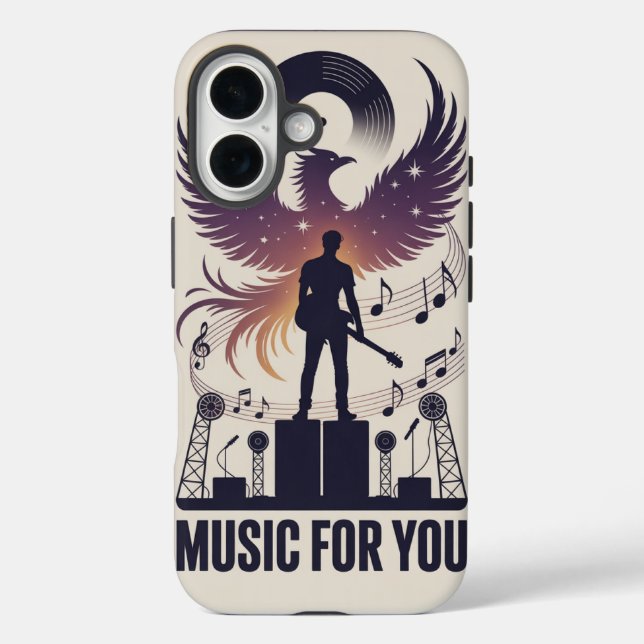 Coques Case-Mate iPhone Rock Guitar Phoenix Rising iPhone Case (Verso)