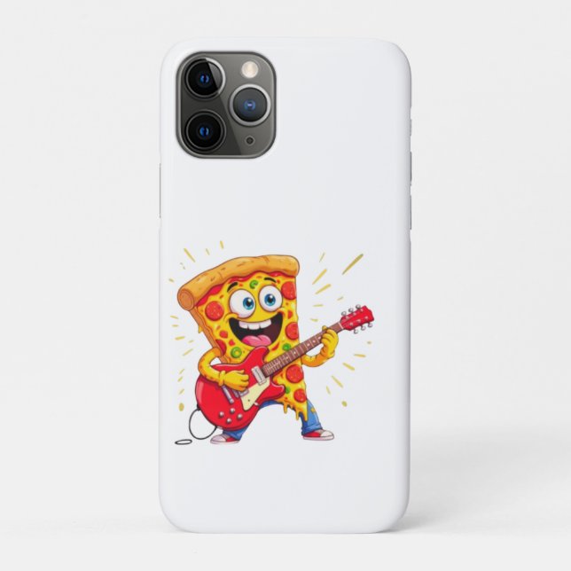Coques Case-Mate iPhone **Rock ’n’ Roll Pizza – Funny Guitar-Playing Slice (Dos)