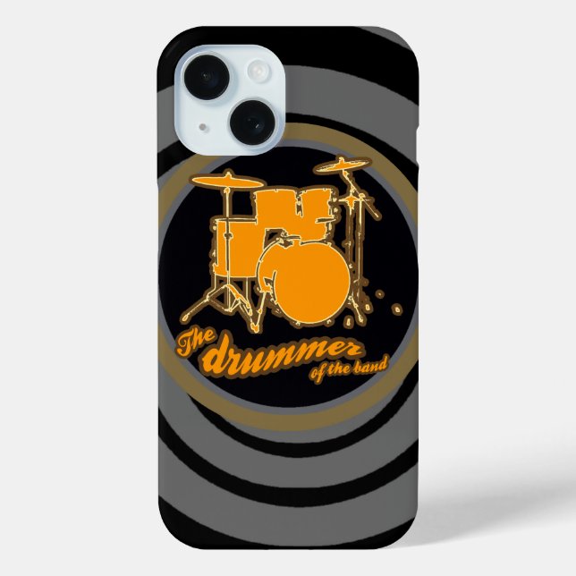 Coques Case-Mate iPhone rock & roll ~ le batteur (Verso)