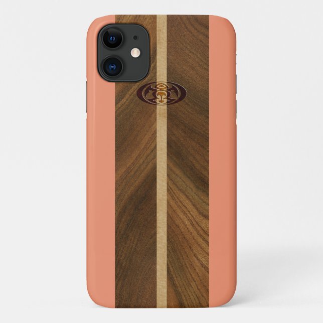 Coques Case-Mate iPhone Rocky Point Hawaiian Faux Wood Surboard (Dos)