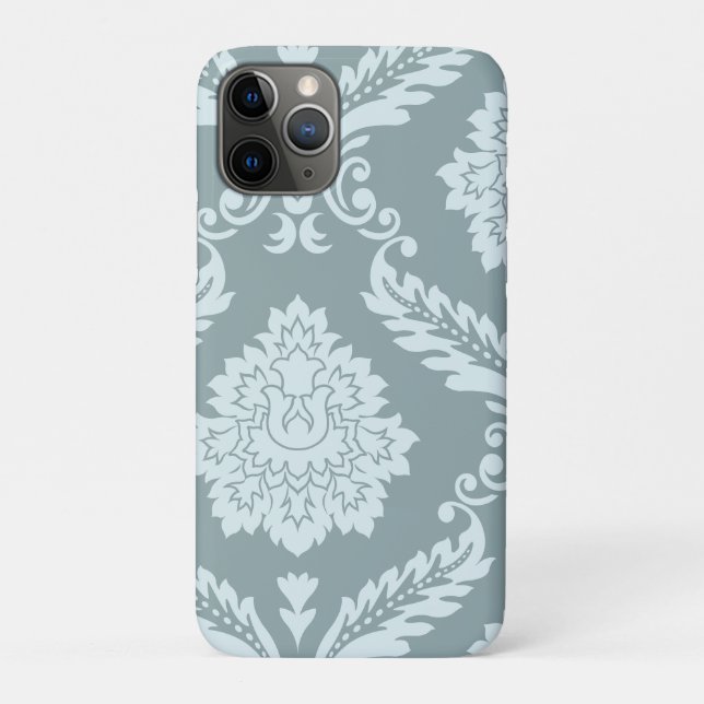 Coques Case-Mate iPhone Rococo Damask Art I Duck Egg Blue+Teal (Dos)