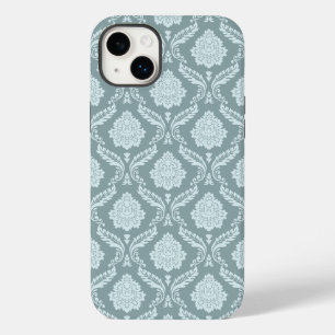 Coque Case-Mate iPhone Rococo Damassé Rpt Motif Œuf de Canard Bleu+Turquo