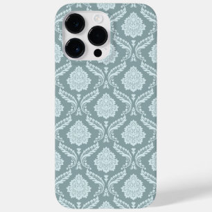 Coque Case-Mate iPhone Rococo Damassé Rpt Motif Œuf de Canard Bleu+Turquo