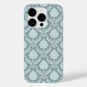 Coque Case-Mate iPhone Rococo Damassé Rpt Motif Œuf de Canard Bleu+Turquo