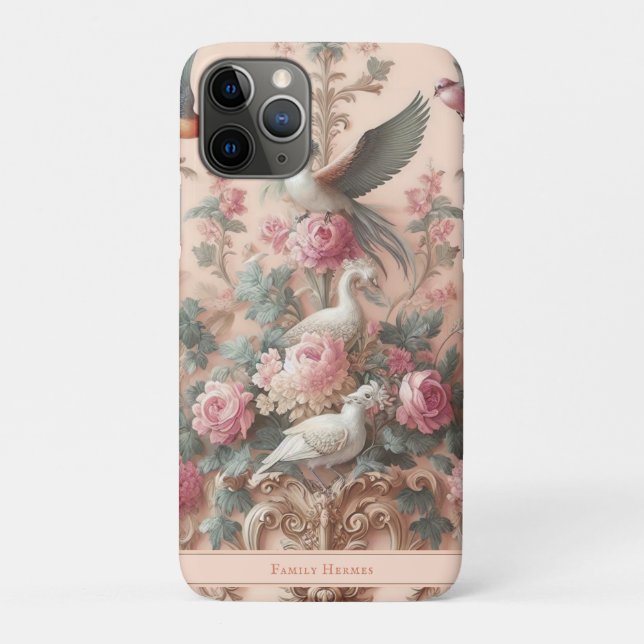 Coques Case-Mate iPhone Rococo rose Baroque Fleur Morris (Dos)