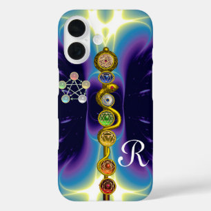 COQUES iPhone 16  RODE D'ASCLEPIUS 7 CHAKRAS, YOGA, ÉNERGIE SPIRITUE