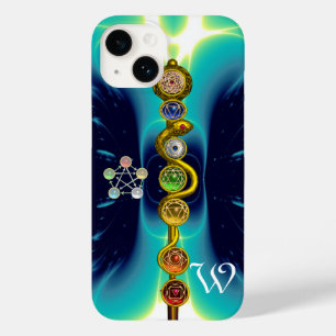 COQUE POUR iPhone 14 RODE D'ASCLEPIUS 7 CHAKRAS, YOGA, ÉNERGIE SPIRITUE