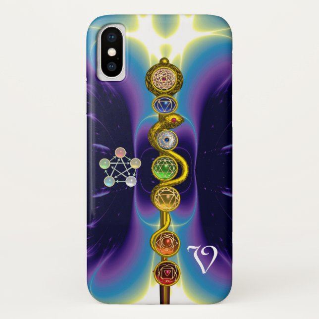 COQUES Case-Mate iPhone RODE D'ASCLEPIUS 7 CHAKRAS, YOGA, ÉNERGIE SPIRITUE (Dos)