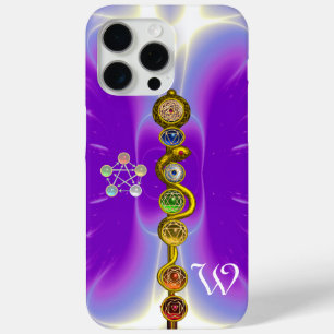 COQUE iPhone 15 PRO MAX RODE D'ASCLEPIUS 7 CHAKRAS, YOGA, ÉNERGIE SPIRITUE