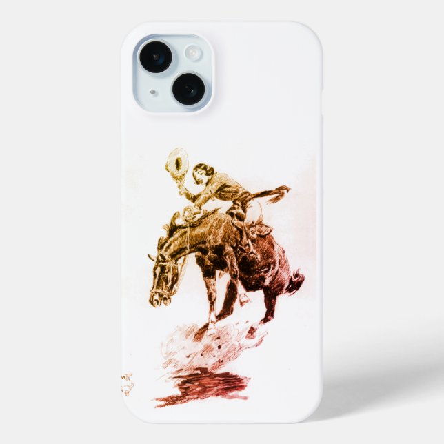 Coques Case-Mate iPhone Rodeo Cowgirl (par C.M. Russell) (Verso)