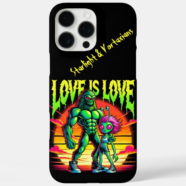 Coques Case-Mate iPhone Romance cosmique entre figures Aliens (Verso)