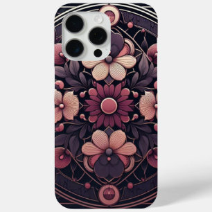 Coque Case-Mate iPhone Romance foncée Bourgogne Art Déco Floral Été