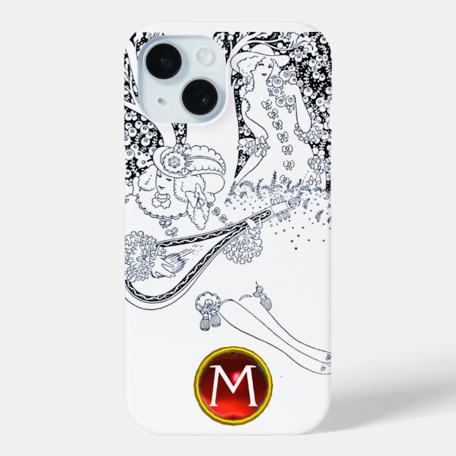 COQUES Case-Mate iPhone ROMANCE /ROMANTIQUES AMATEURS NOIR BLANC ROUGE MON (Verso)