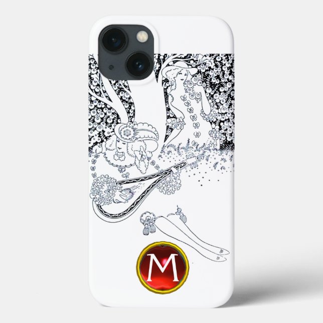 COQUES Case-Mate iPhone ROMANCE /ROMANTIQUES AMATEURS NOIR BLANC ROUGE MON (Verso)