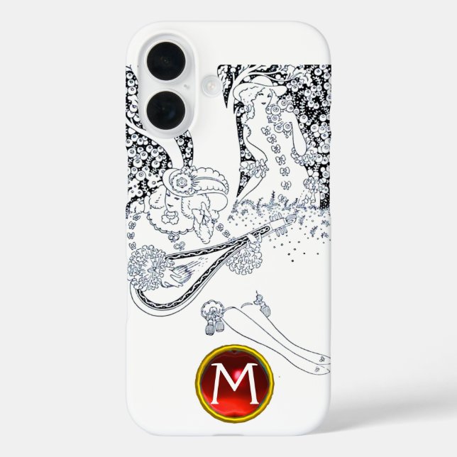 COQUES Case-Mate iPhone ROMANCE /ROMANTIQUES AMATEURS NOIR BLANC ROUGE MON (Verso)