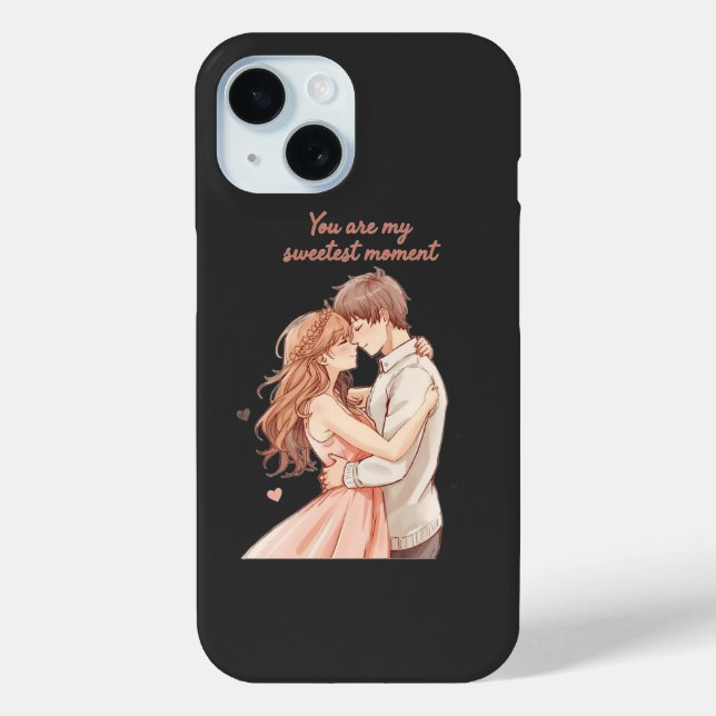Coques Case-Mate iPhone Romantic Anime Couple - Sweet Valentine Moment (Verso)