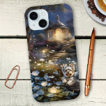 Coque Pour iPhone 16 Romantic Fairy Tale Gazebo Terrier Chien<br><div class="desc">étui téléphonique d'Imaginaire avec une scène de conte de fées avec un mignon chien de terrier dans un jardin magique avec des lumières scintillantes la nuit. Vous pouvez ajouter vos initiales personnalisées (facultatif,  vous pouvez également supprimer le modèle).</div>