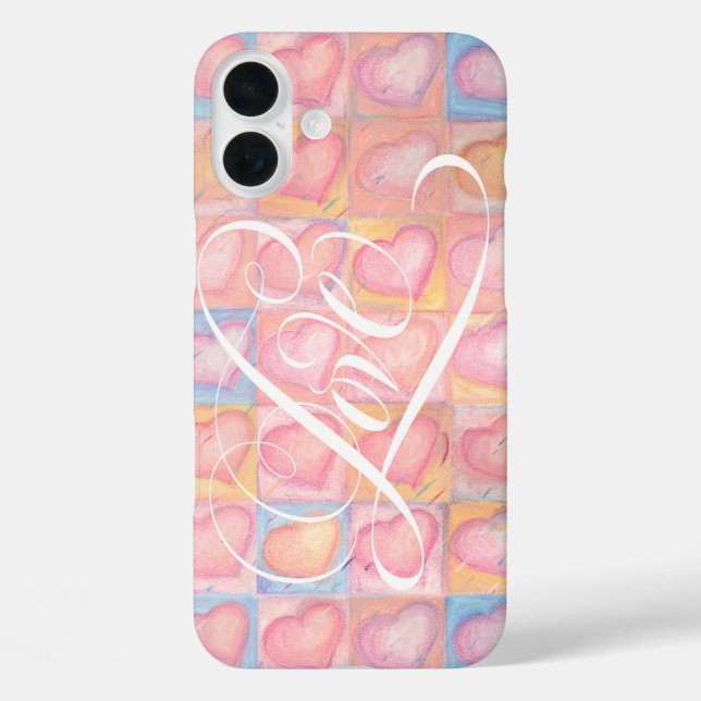 Coques Case-Mate iPhone Romantique COEUR rose amour Calligraphie (Verso)