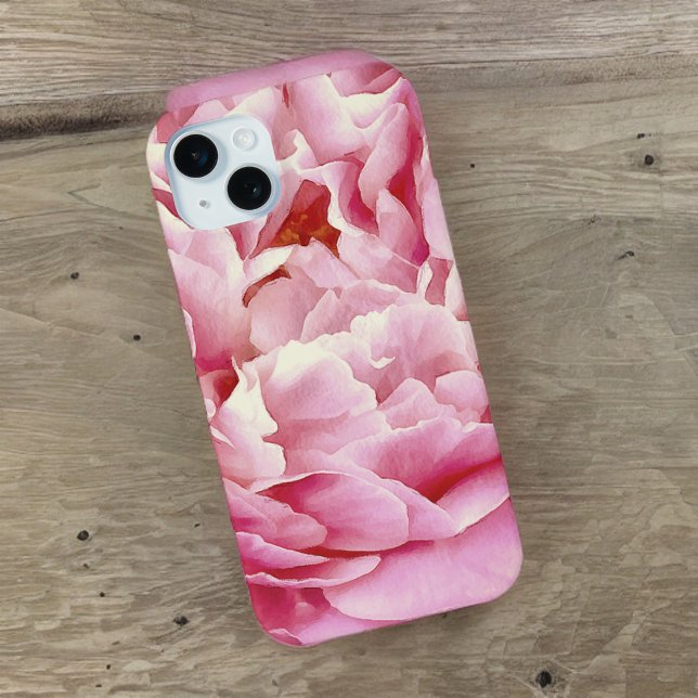 Coques Case-Mate iPhone Romantique Peony rose Pétales Closeup (Créateur téléchargé)