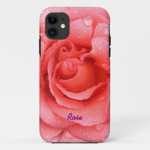 Etui iPhone Case-Mate Romantique Rose rose rouge gouttes d'eau personnal