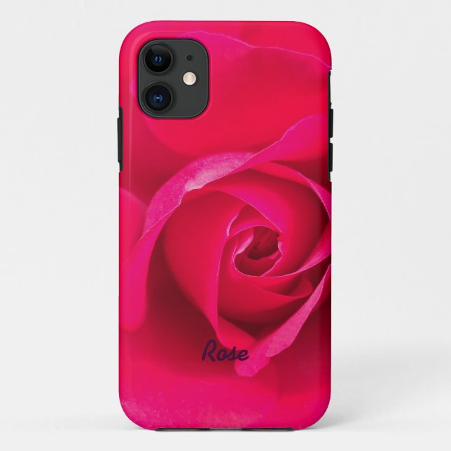 Coques Case-Mate iPhone Romantique Rose rose rouge Personnalisé v2 (Dos)