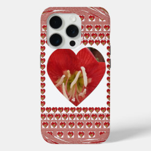 Coque Case-Mate iPhone Romantique Rouge Fleur Coeur Design 4 Moments spéc