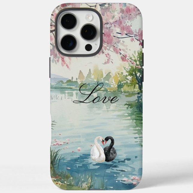 Coques Case-Mate iPhone Romantique Swans Lake Amour (Verso)