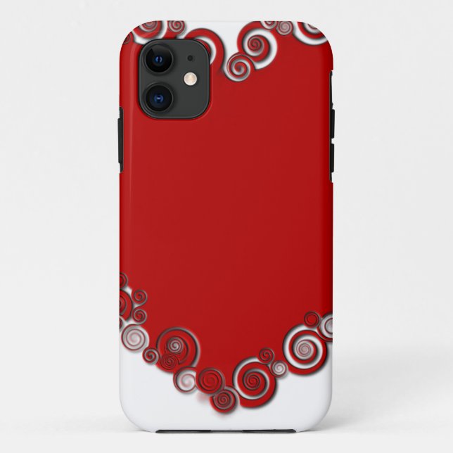 Coques Case-Mate iPhone Romantique Valentine amour coeur rouge (Dos)
