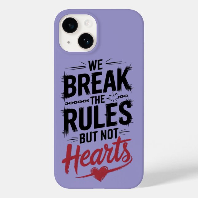 Coques Case-Mate iPhone Rompre les règles, pas les coeurs : Cas de télépho (Verso)